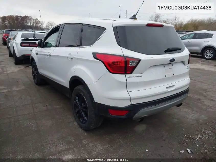 1FMCU0GD8KUA14438 2019 Ford Escape Se