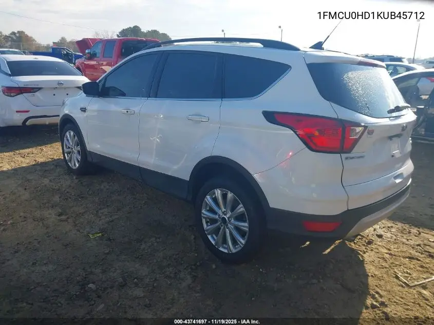 1FMCU0HD1KUB45712 2019 Ford Escape Sel