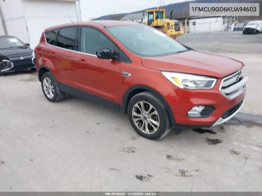 1FMCU9GD6KUA94603 2019 Ford Escape Se