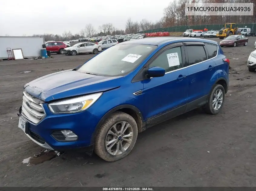 1FMCU9GD8KUA34936 2019 Ford Escape Se