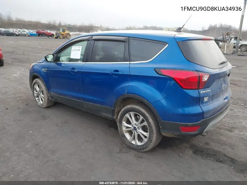 1FMCU9GD8KUA34936 2019 Ford Escape Se