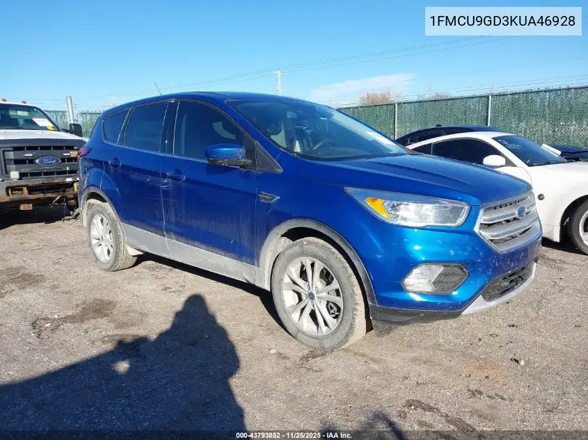 1FMCU9GD3KUA46928 2019 Ford Escape Se