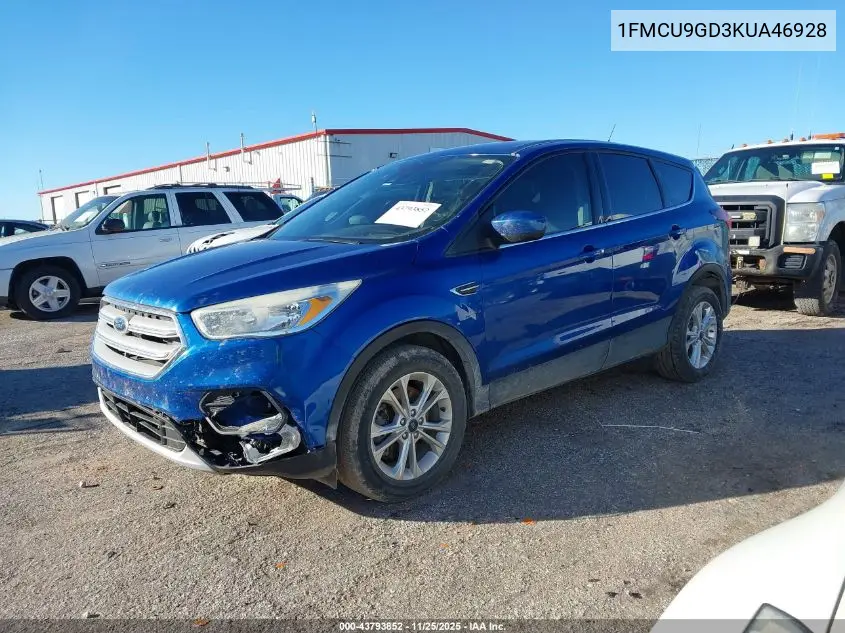 1FMCU9GD3KUA46928 2019 Ford Escape Se