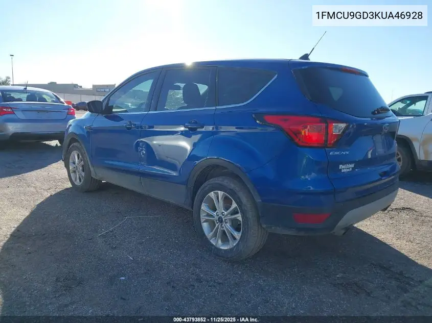 1FMCU9GD3KUA46928 2019 Ford Escape Se