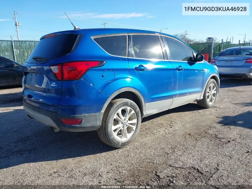 1FMCU9GD3KUA46928 2019 Ford Escape Se