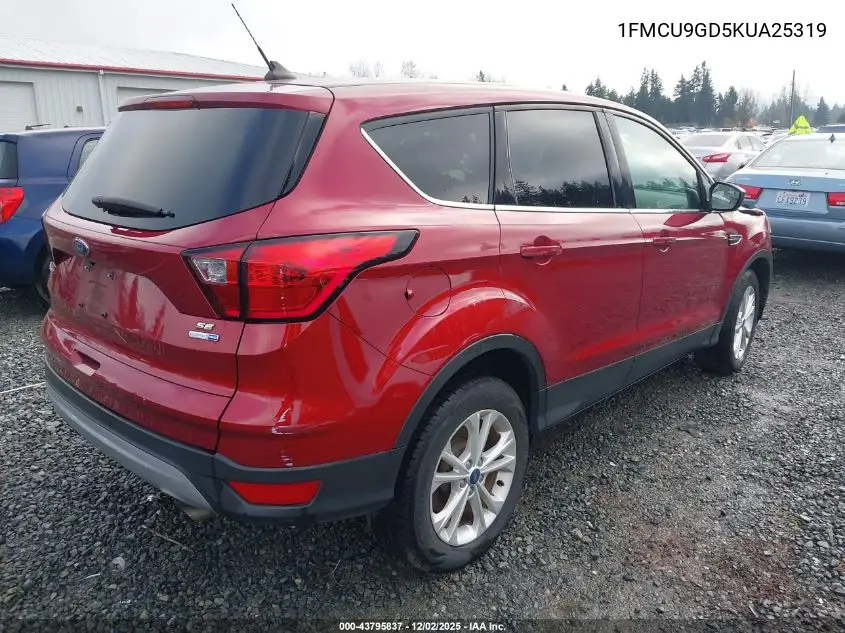 1FMCU9GD5KUA25319 2019 Ford Escape Se