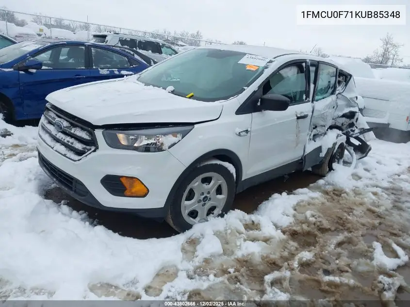 1FMCU0F71KUB85348 2019 Ford Escape S
