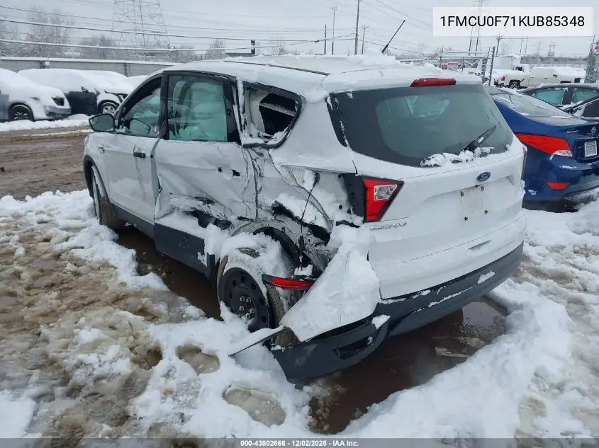1FMCU0F71KUB85348 2019 Ford Escape S
