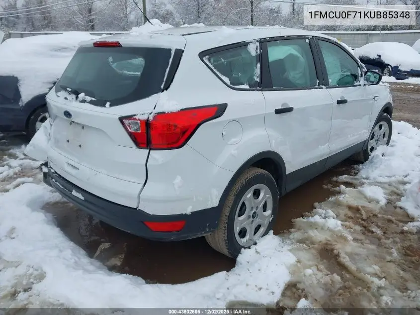 1FMCU0F71KUB85348 2019 Ford Escape S