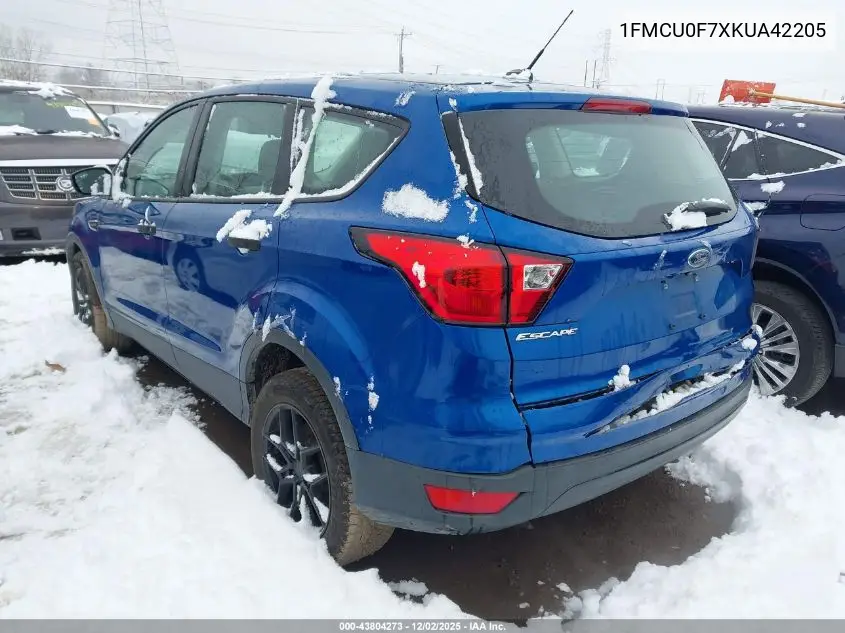 1FMCU0F7XKUA42205 2019 Ford Escape S