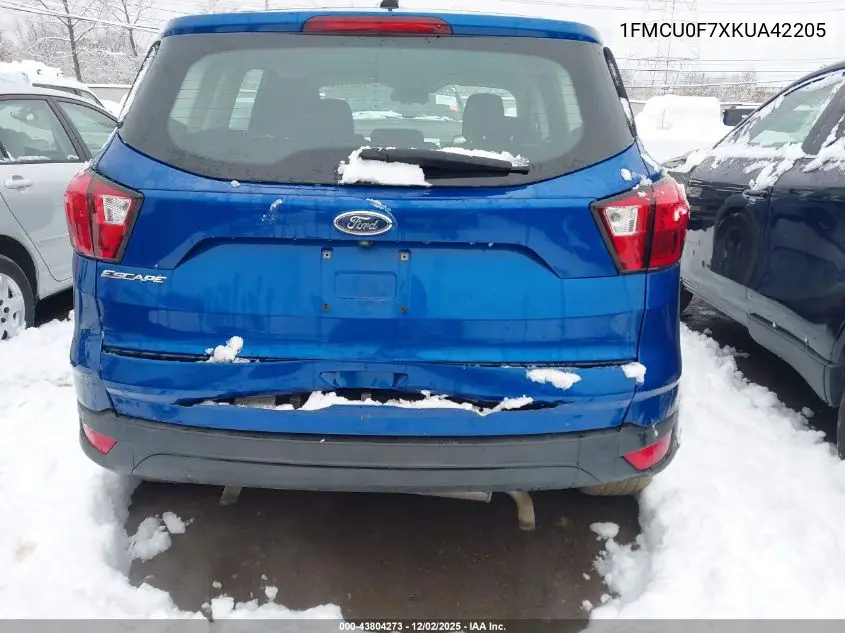 1FMCU0F7XKUA42205 2019 Ford Escape S