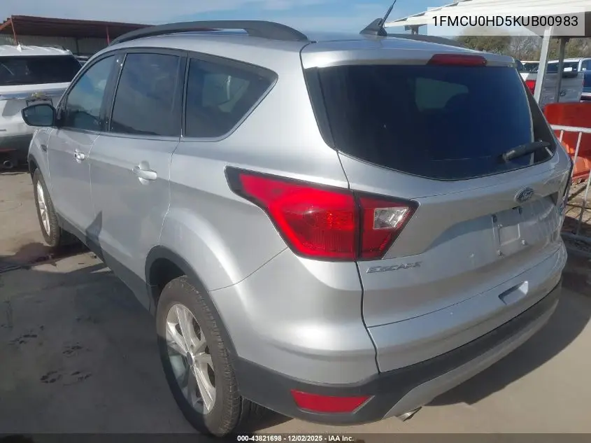 1FMCU0HD5KUB00983 2019 Ford Escape Sel
