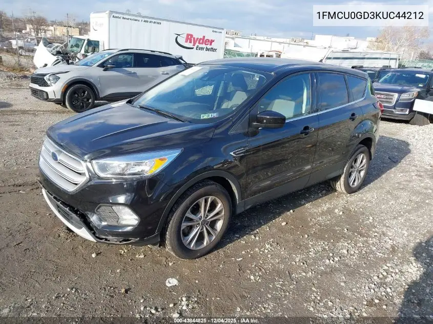 1FMCU0GD3KUC44212 2019 Ford Escape Se
