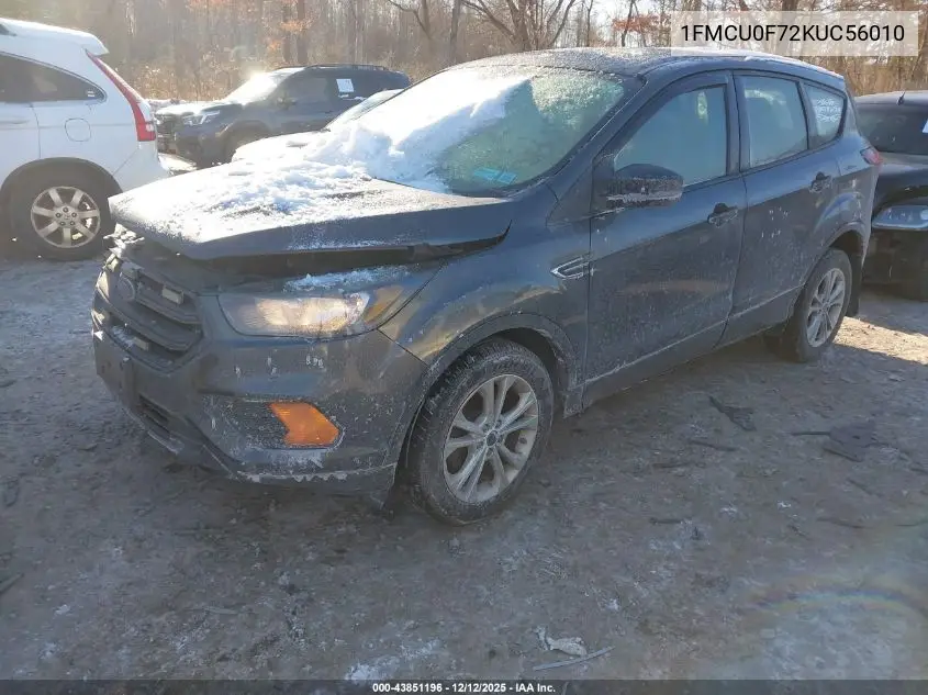 1FMCU0F72KUC56010 2019 Ford Escape S