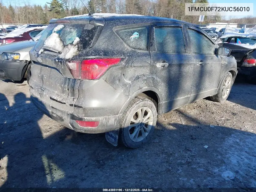 1FMCU0F72KUC56010 2019 Ford Escape S