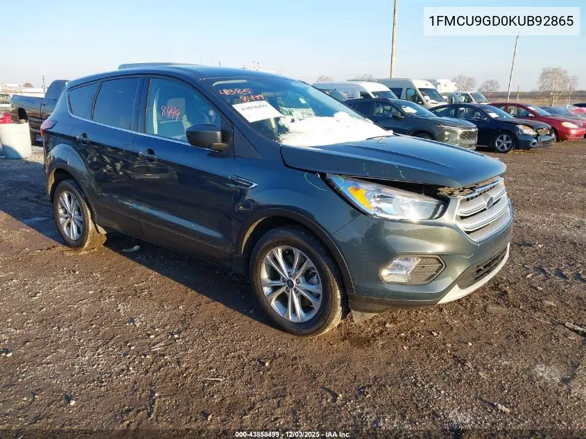 1FMCU9GD0KUB92865 2019 Ford Escape Se
