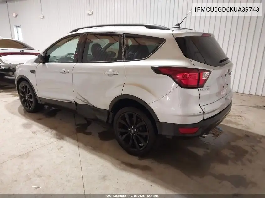 1FMCU0GD6KUA39743 2019 Ford Escape Se