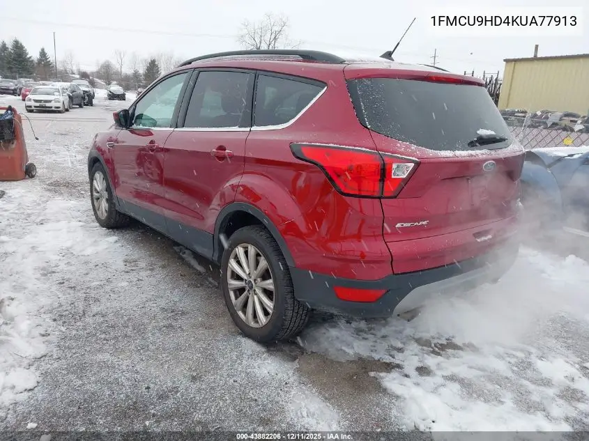 1FMCU9HD4KUA77913 2019 Ford Escape Sel