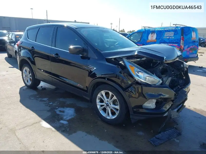 1FMCU0GD0KUA46543 2019 Ford Escape Se