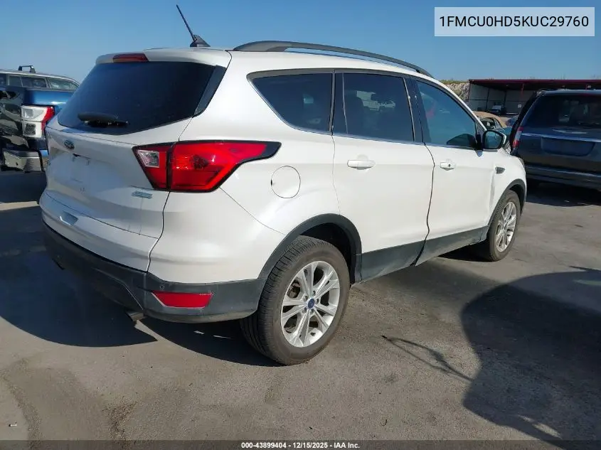 1FMCU0HD5KUC29760 2019 Ford Escape Sel