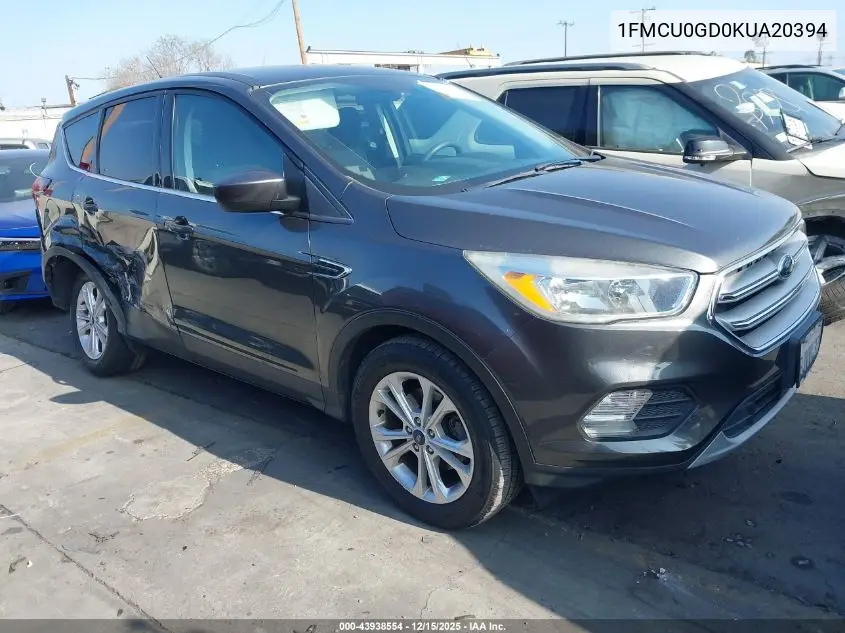 1FMCU0GD0KUA20394 2019 Ford Escape Se
