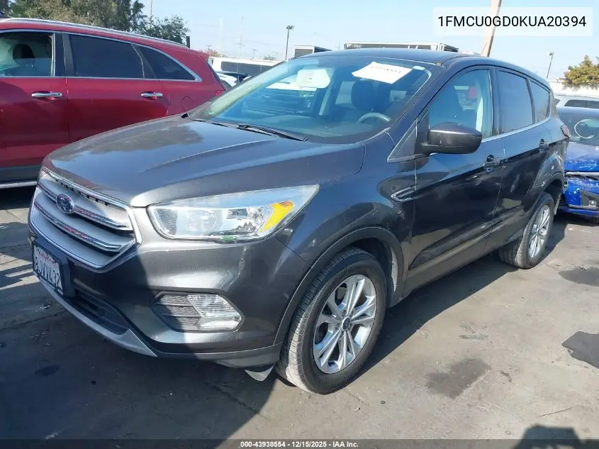 1FMCU0GD0KUA20394 2019 Ford Escape Se