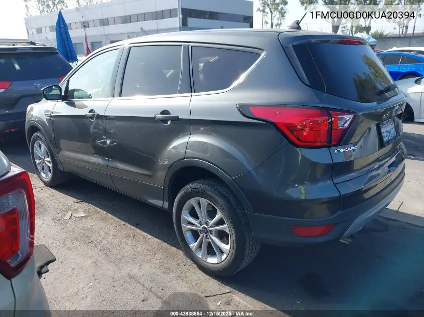 1FMCU0GD0KUA20394 2019 Ford Escape Se