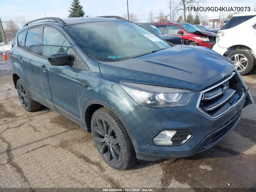 1FMCU9GD4KUA70073 2019 Ford Escape Se