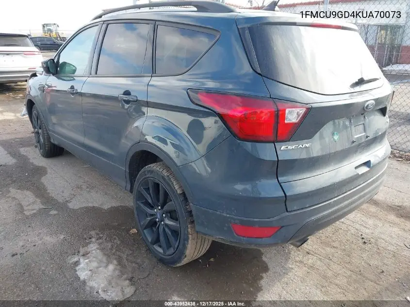 1FMCU9GD4KUA70073 2019 Ford Escape Se
