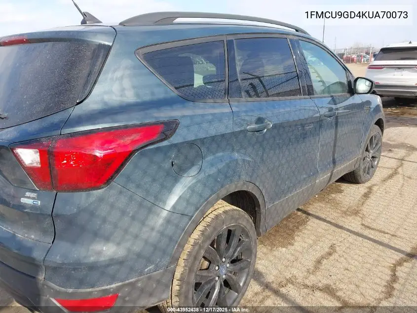 1FMCU9GD4KUA70073 2019 Ford Escape Se