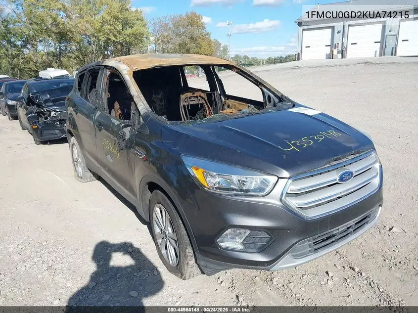1FMCU0GD2KUA74215 2019 Ford Escape Se