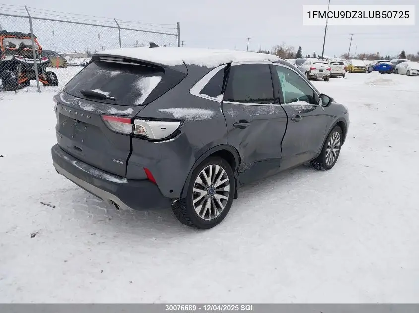 1FMCU9DZ3LUB50725 2020 Ford Escape Titanium