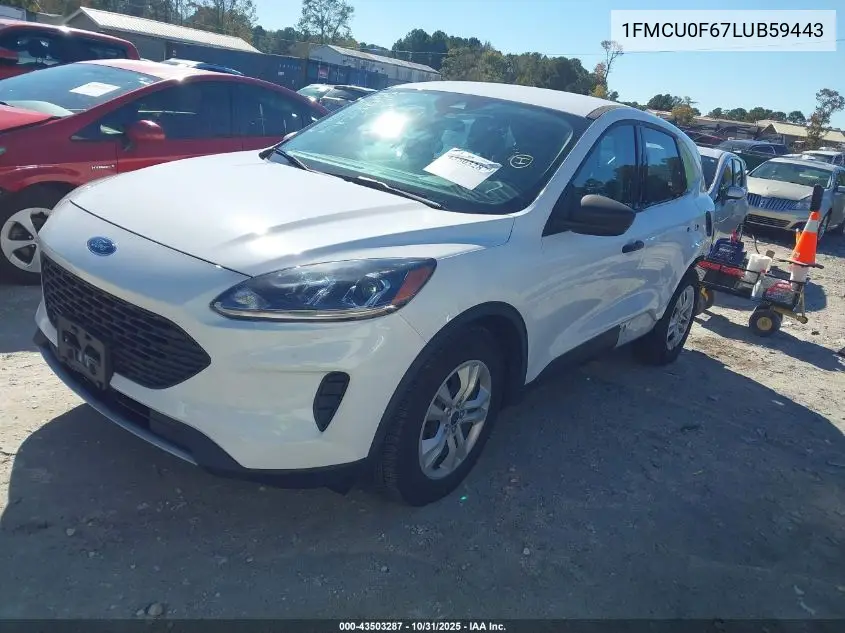 1FMCU0F67LUB59443 2020 Ford Escape S