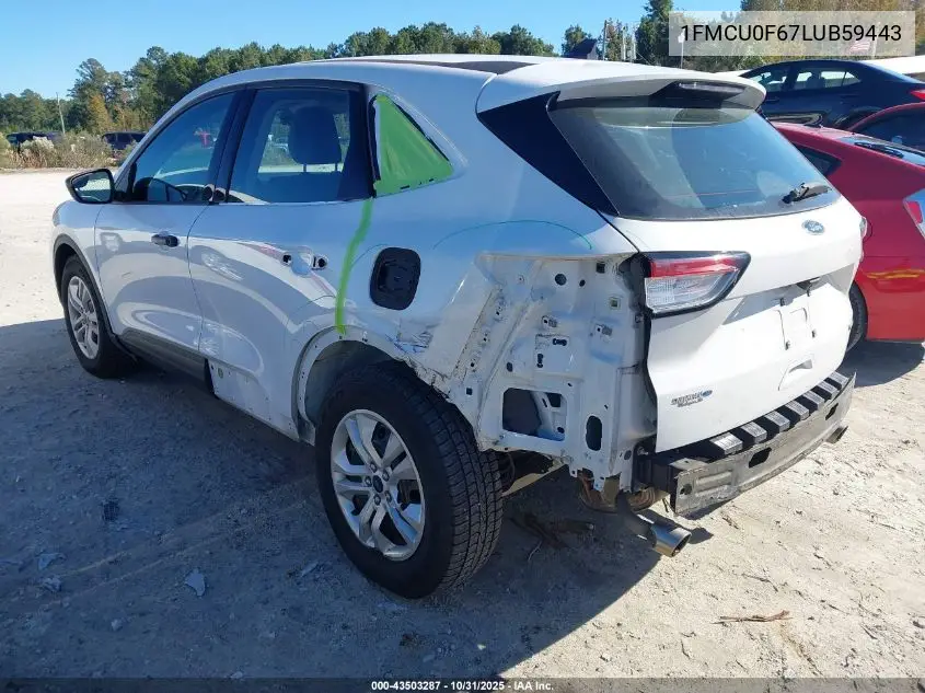 1FMCU0F67LUB59443 2020 Ford Escape S