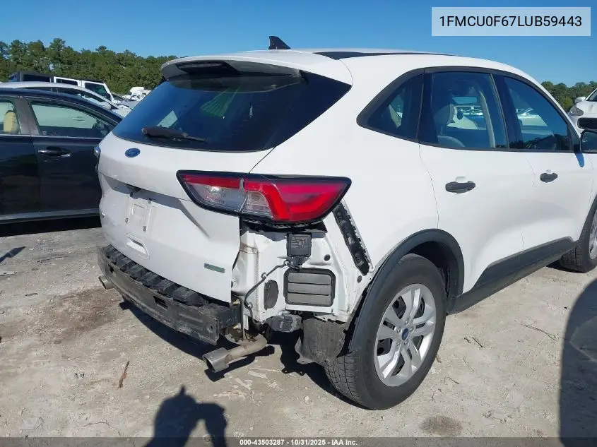 1FMCU0F67LUB59443 2020 Ford Escape S