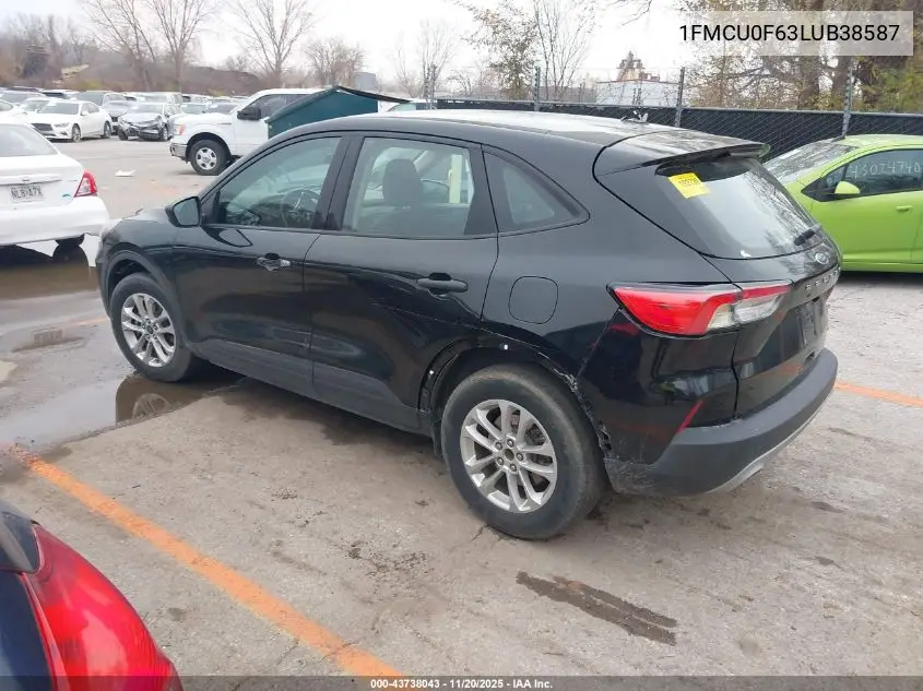 1FMCU0F63LUB38587 2020 Ford Escape S