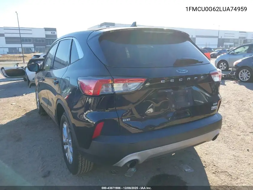 1FMCU0G62LUA74959 2020 Ford Escape Se
