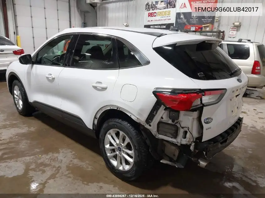 1FMCU9G60LUB42017 2020 Ford Escape Se