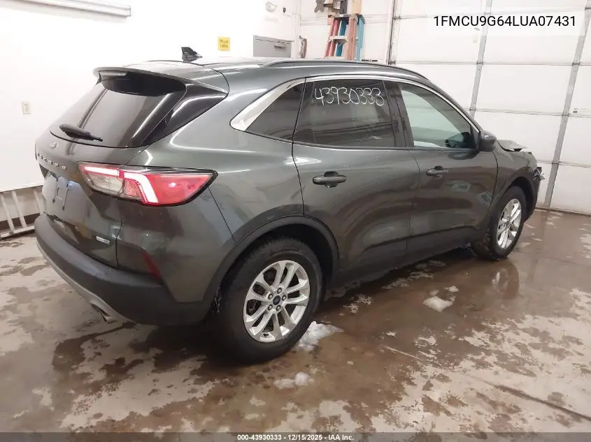1FMCU9G64LUA07431 2020 Ford Escape Se