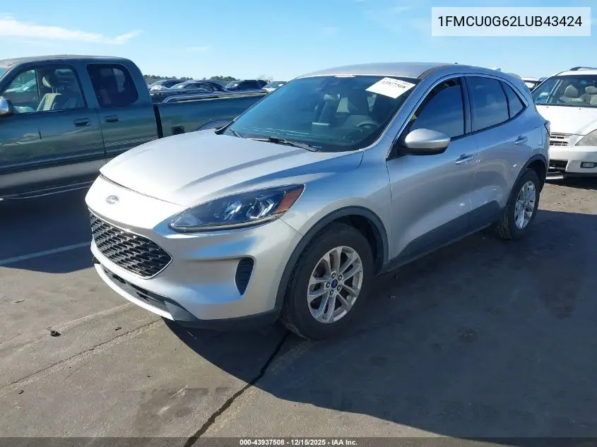 1FMCU0G62LUB43424 2020 Ford Escape Se