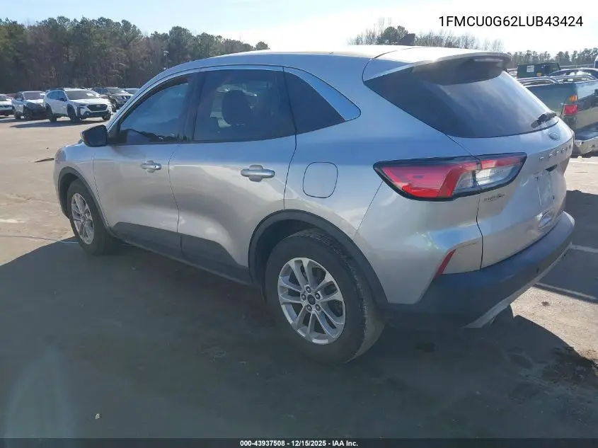 1FMCU0G62LUB43424 2020 Ford Escape Se