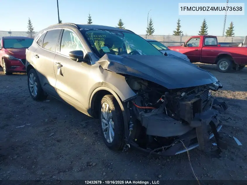 1FMCU9DZ4MUA73638 2021 Ford Escape Titanium