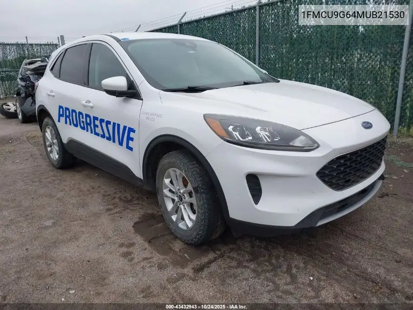 1FMCU9G64MUB21530 2021 Ford Escape Se