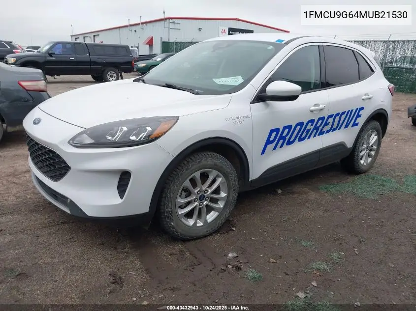 1FMCU9G64MUB21530 2021 Ford Escape Se