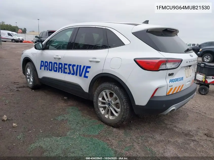 1FMCU9G64MUB21530 2021 Ford Escape Se