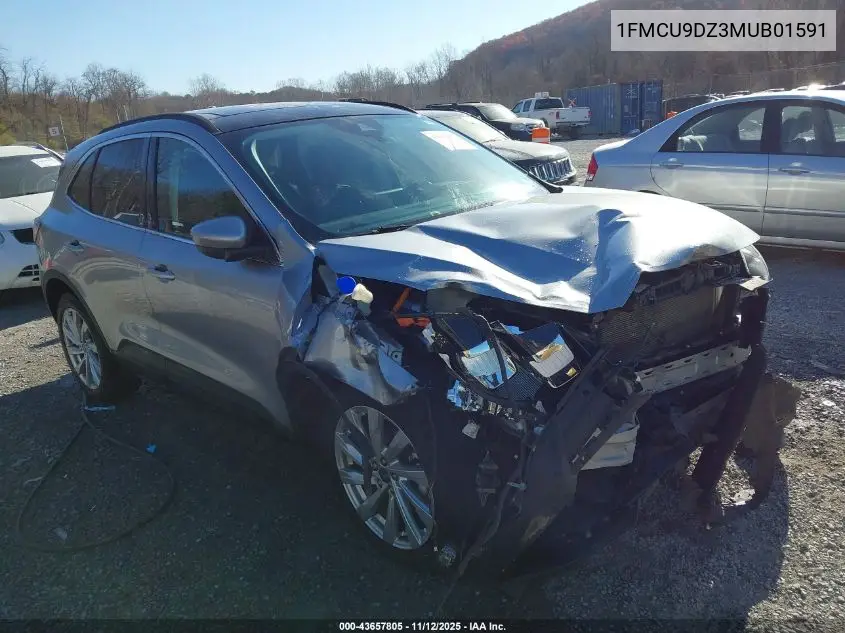 1FMCU9DZ3MUB01591 2021 Ford Escape Titanium Hybrid