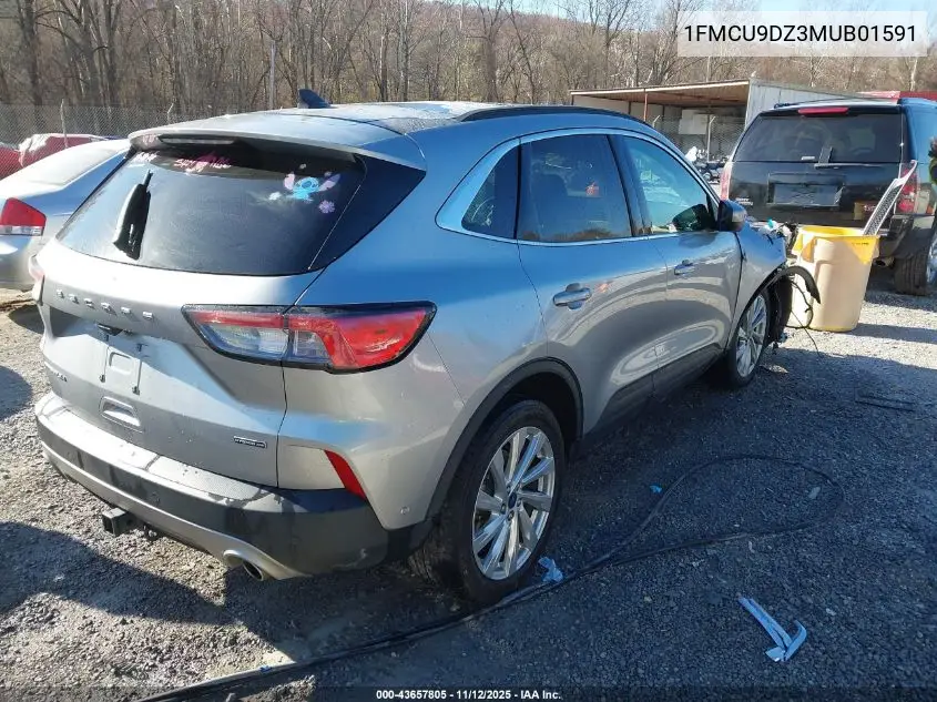 1FMCU9DZ3MUB01591 2021 Ford Escape Titanium Hybrid
