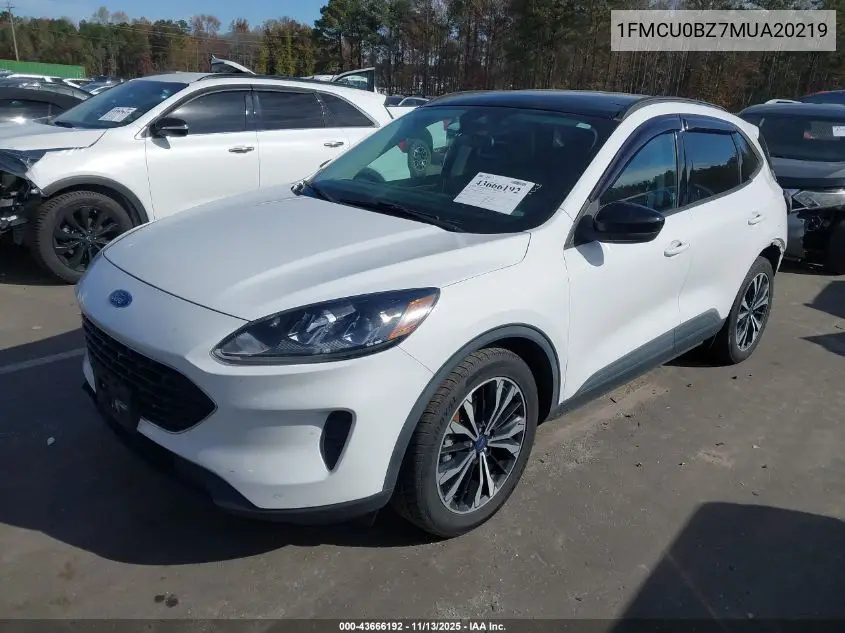 1FMCU0BZ7MUA20219 2021 Ford Escape Se Hybrid