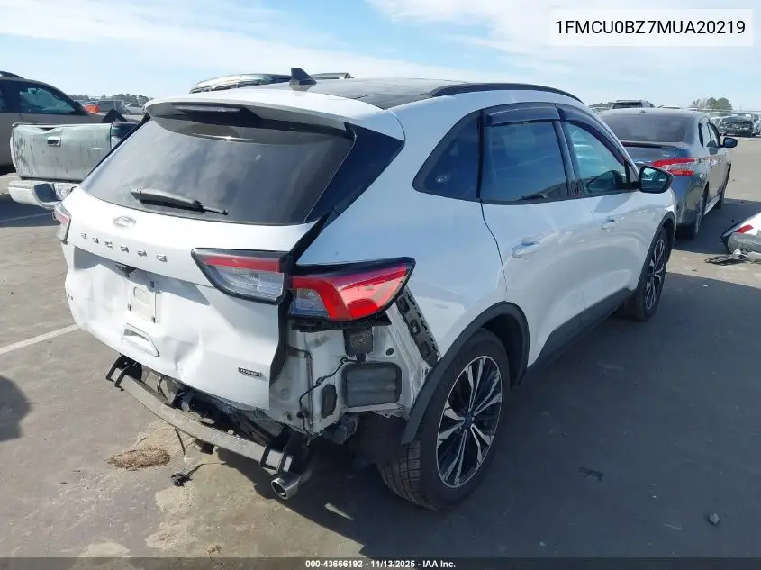 1FMCU0BZ7MUA20219 2021 Ford Escape Se Hybrid