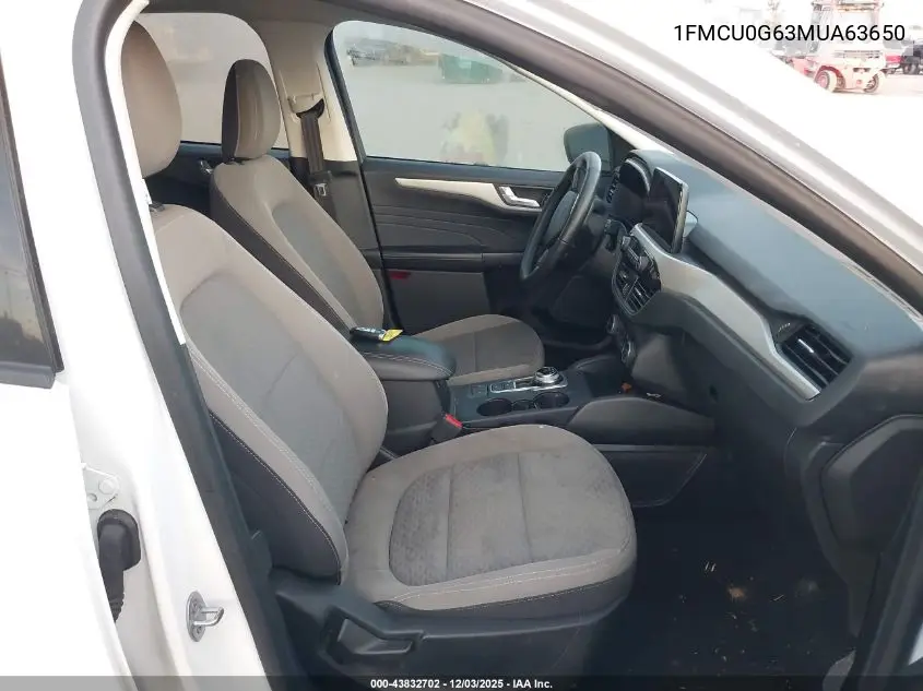 1FMCU0G63MUA63650 2021 Ford Escape Se